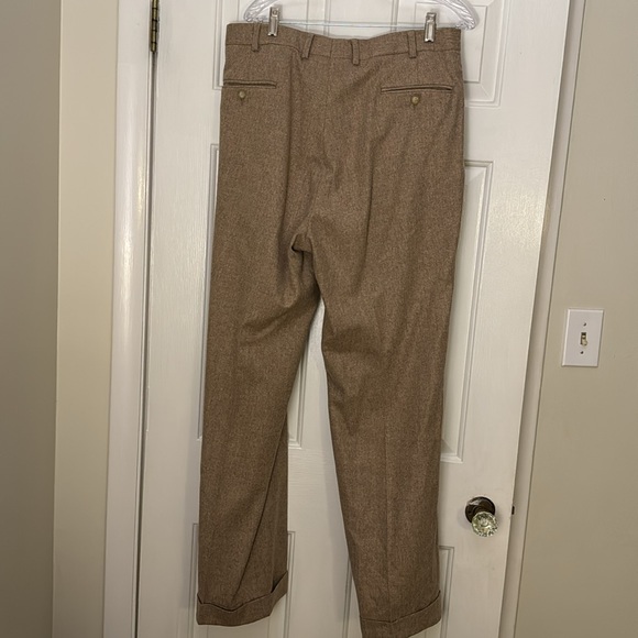 H.Stockton Vintage Tan Wool Trousers 36 - Made in the USA - Picture 5 of 8